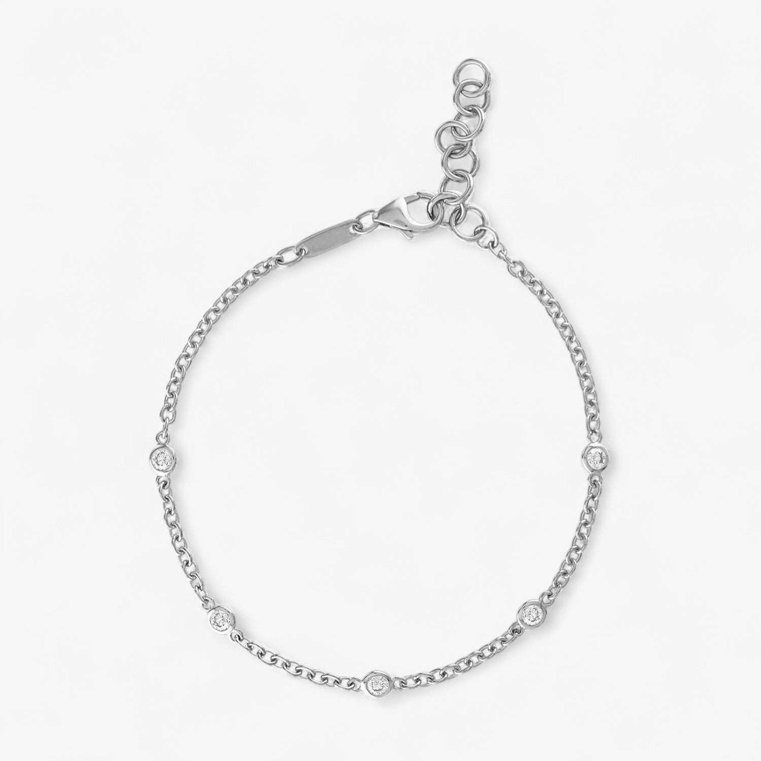Margot Diamond Bezel Station Bracelet