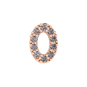 Slider Pave Number 0 Charm