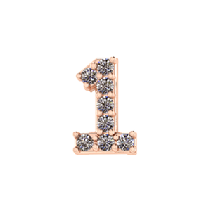 Slider Pave Number 1 Charm