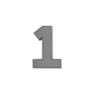 Slider Solid Number 1 Charm