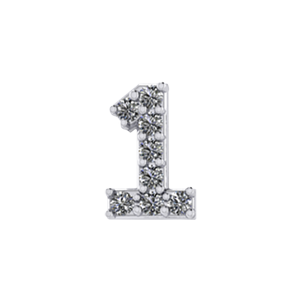 Slider Pave Number 1 Charm