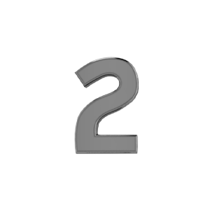Slider Solid Number 2 Charm