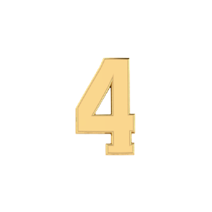 Slider Solid Number 4 Charm