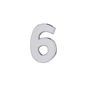 Slider Solid Number 6 Charm