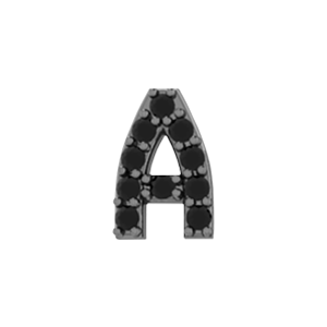 Slider Pave Letter A Charm