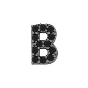 Slider Pave Letter B Charm