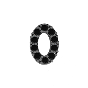 Slider Pave Number 0 Charm