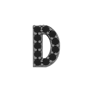 Slider Pave Letter D Charm