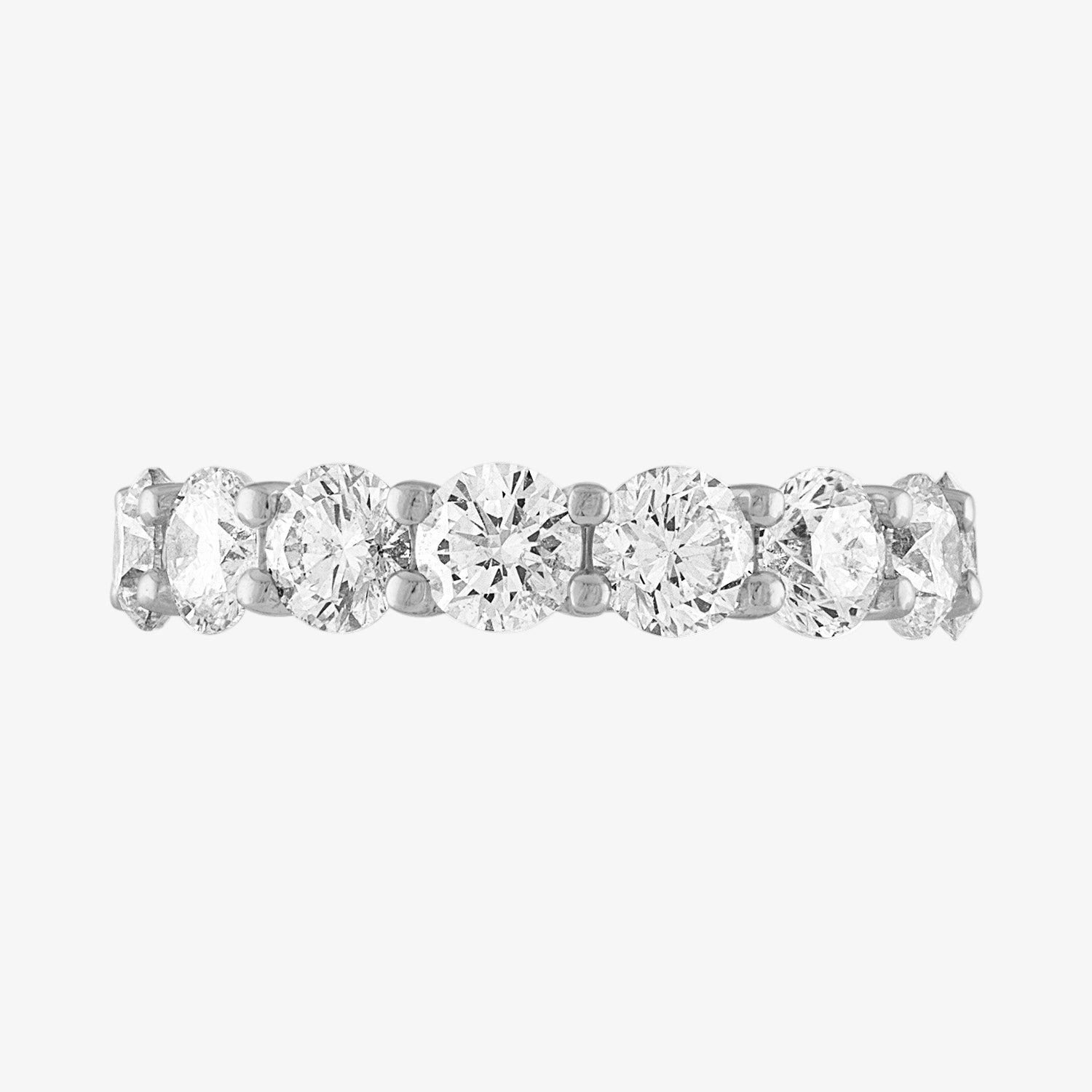 Platinum Round Eternity Wedding Band