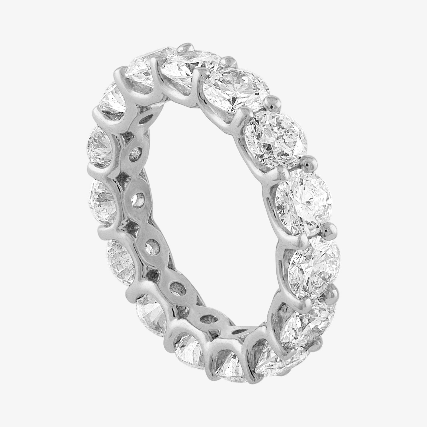 Platinum Round Eternity Wedding Band