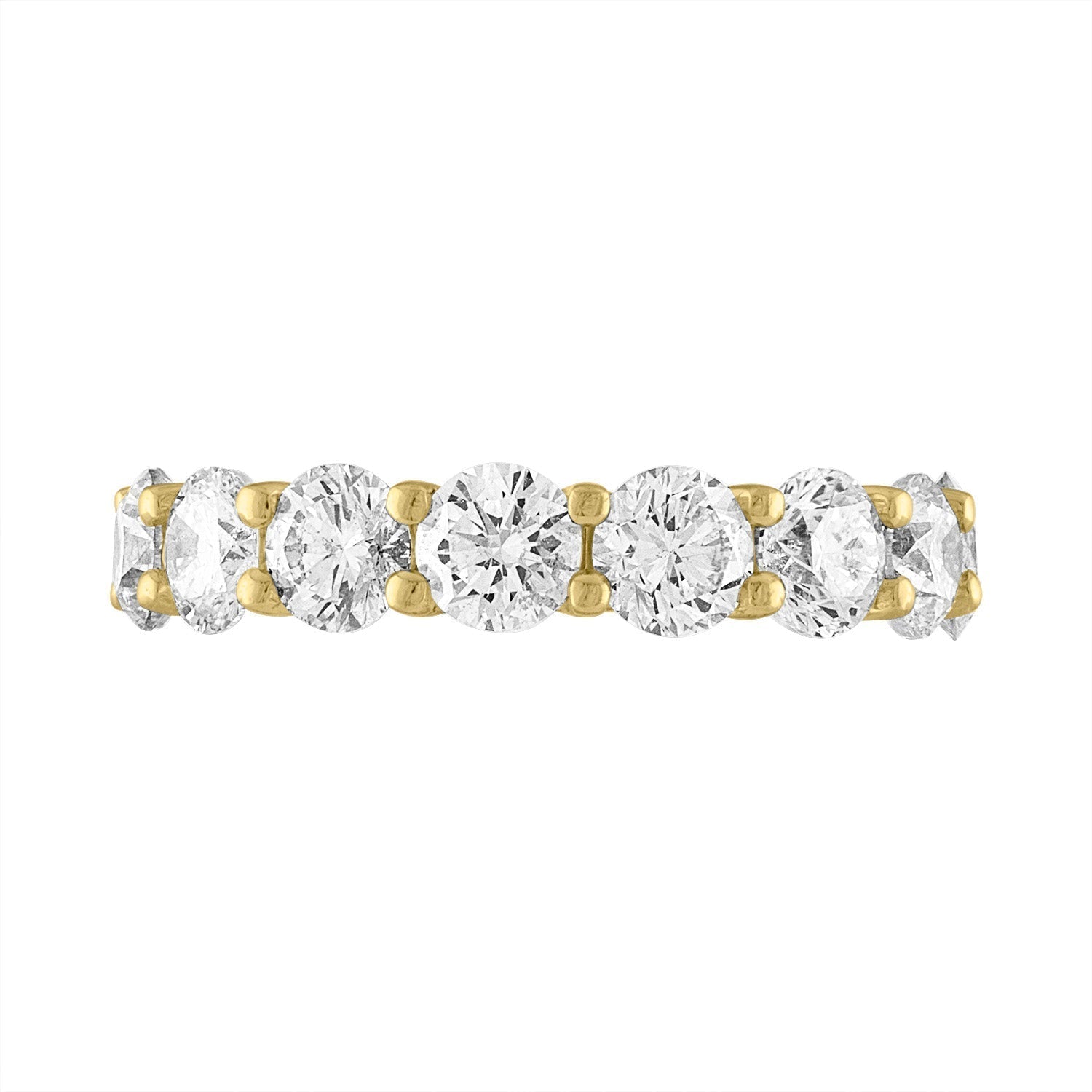 Yellow Gold Round Eternity Wedding Band