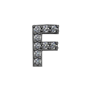 Slider Pave Letter F Charm