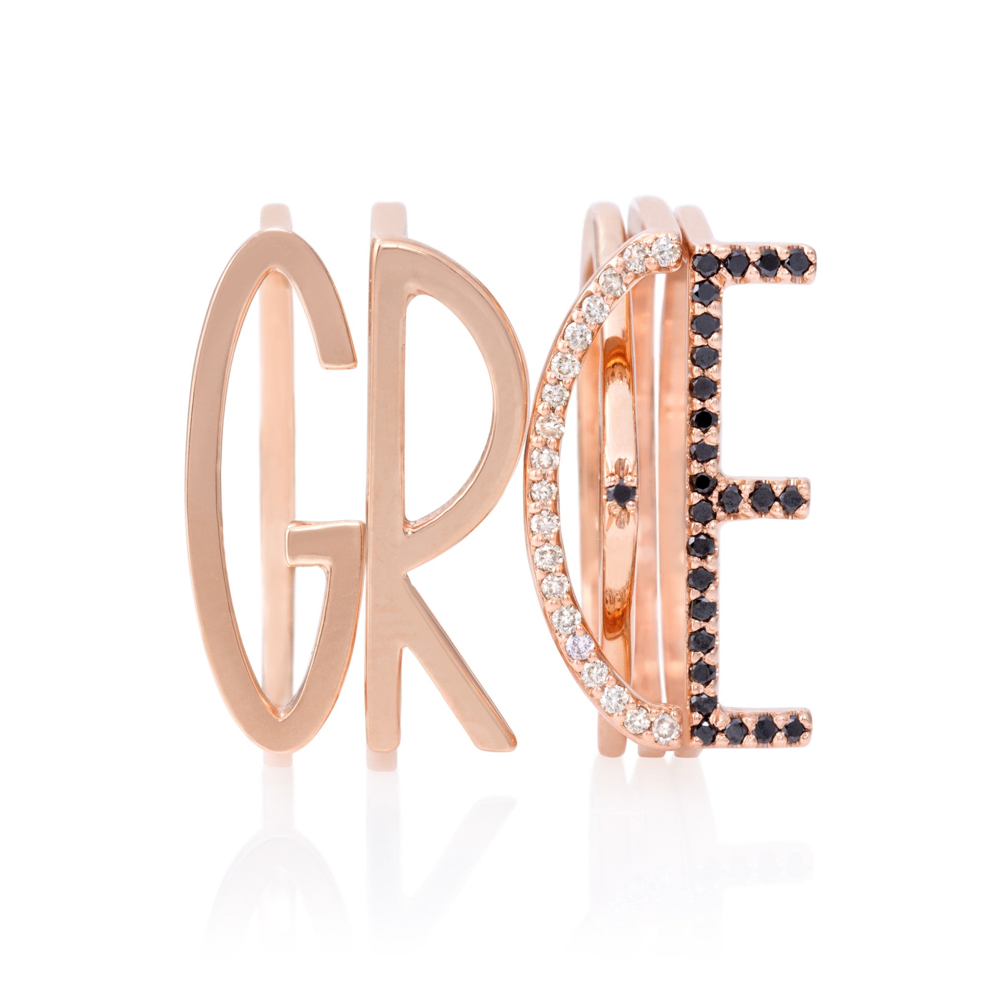 Pave Initial Statement Stack Ring