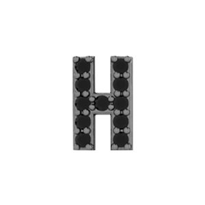Slider Pave Letter H Charm