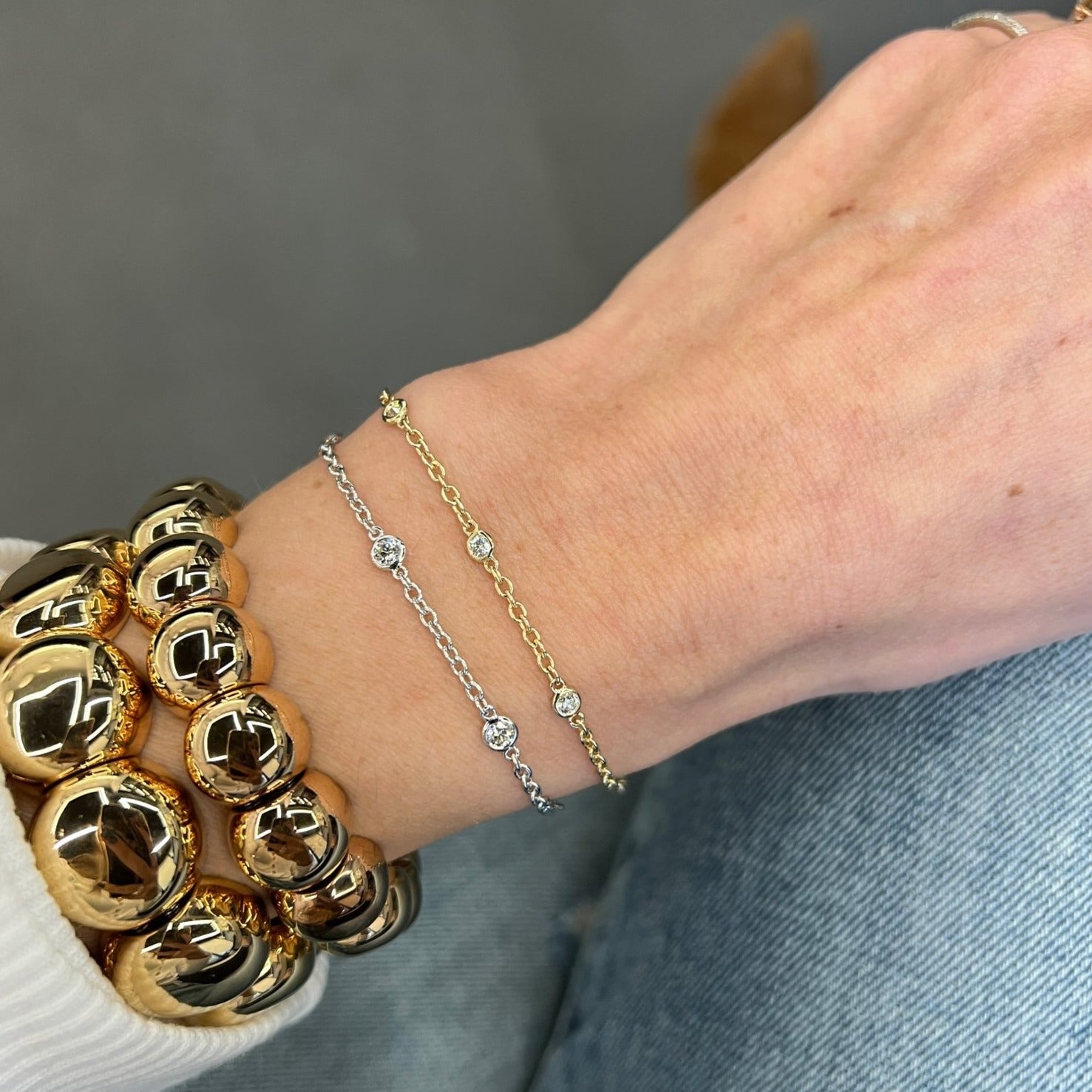 Margot Diamond Bezel Station Bracelet