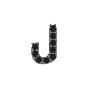 Slider Pave Letter J Charm