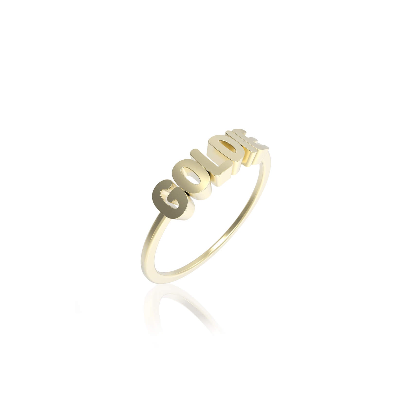 Petite Bubble Name Ring