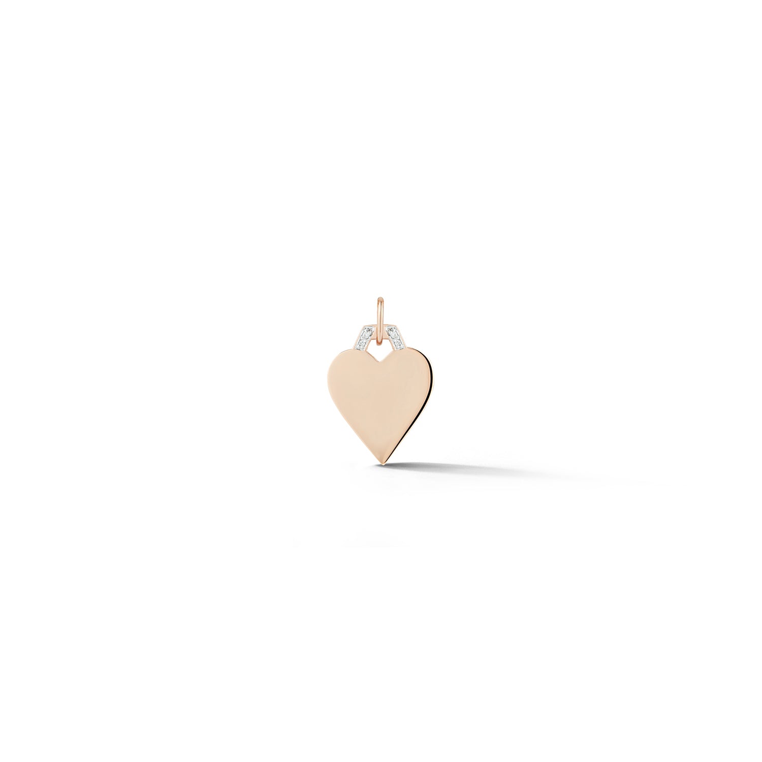 Dora Gold and Diamond Mini Heart Charm Necklace