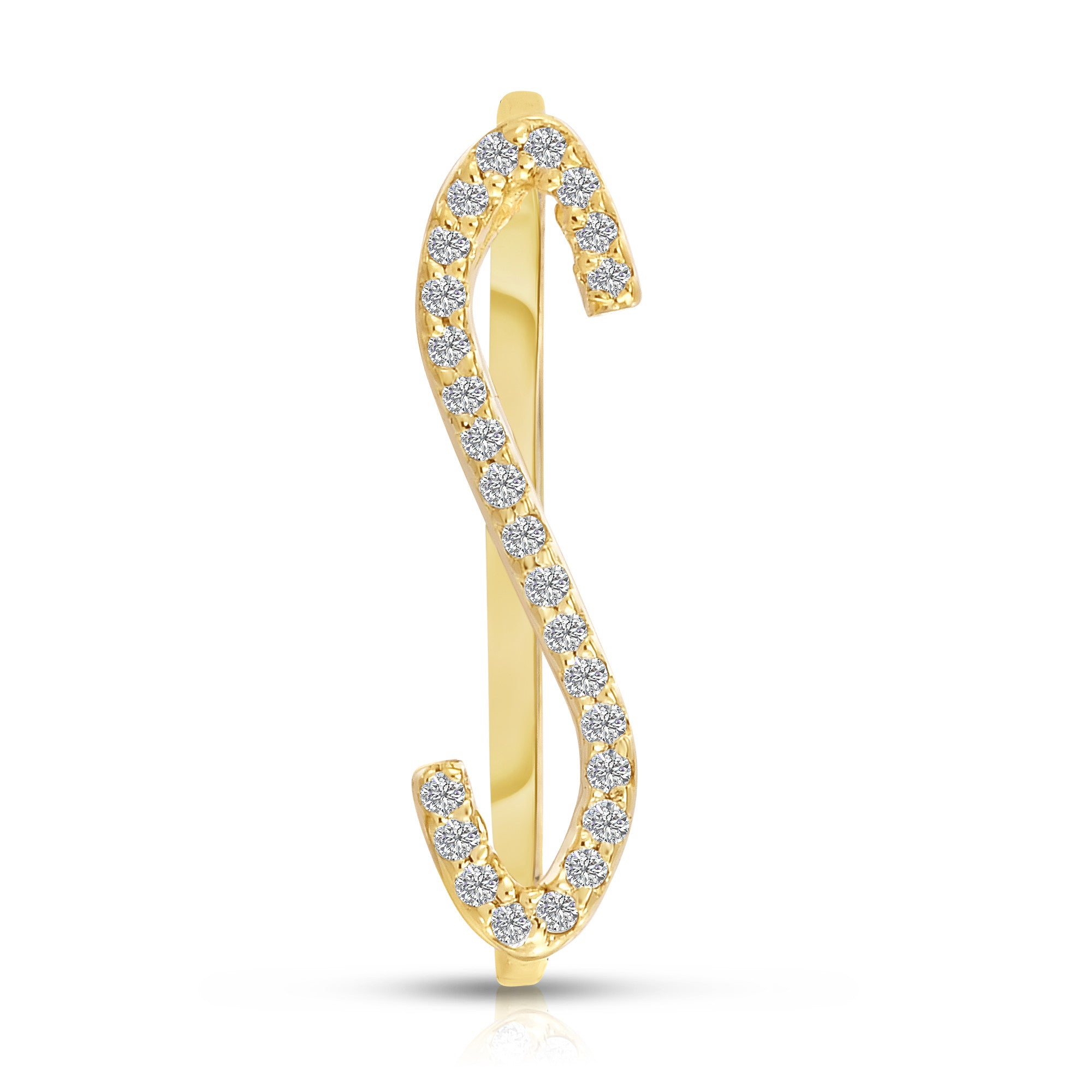 Pave Initial Statement Stack Ring