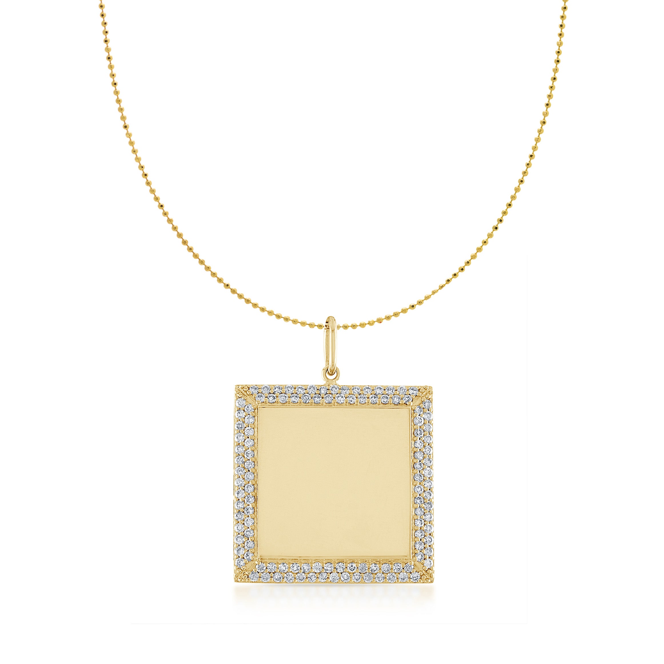 Square Diamond Edge Tag Charm