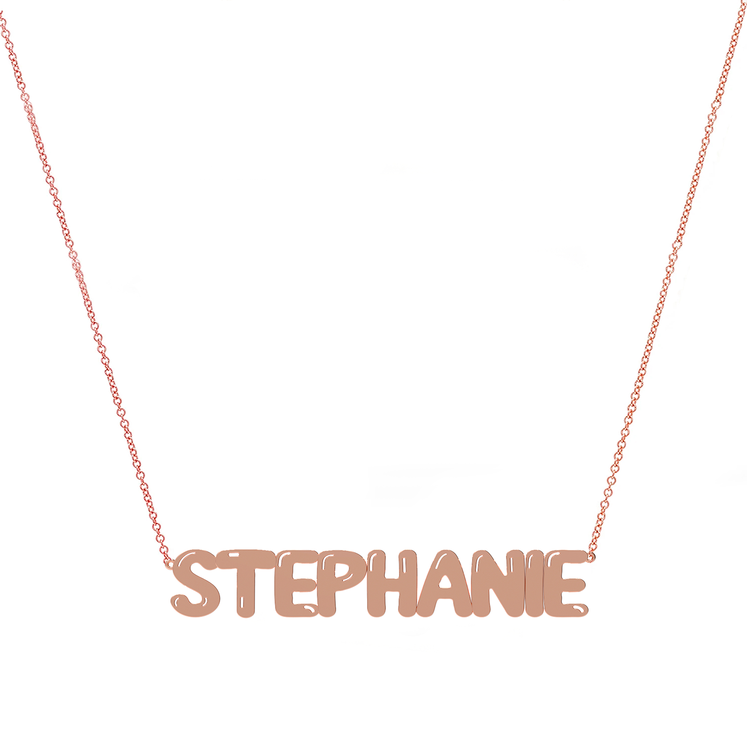 Small Bubble Name Necklace