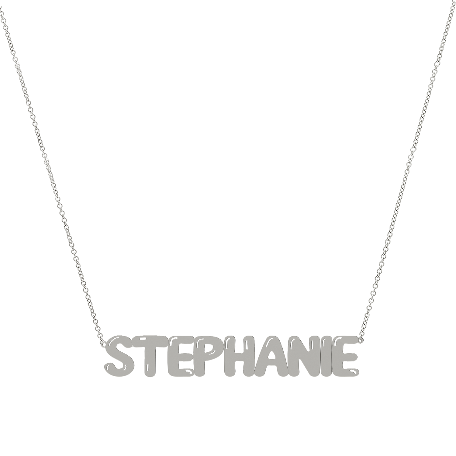Small Bubble Name Necklace