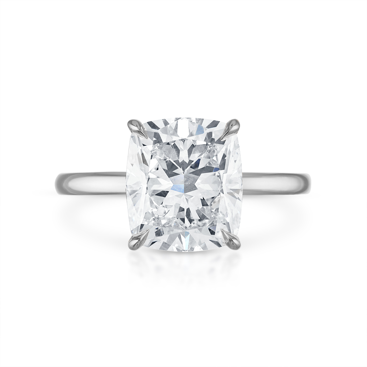 Solitaire Engagement Ring Platinum Cushion