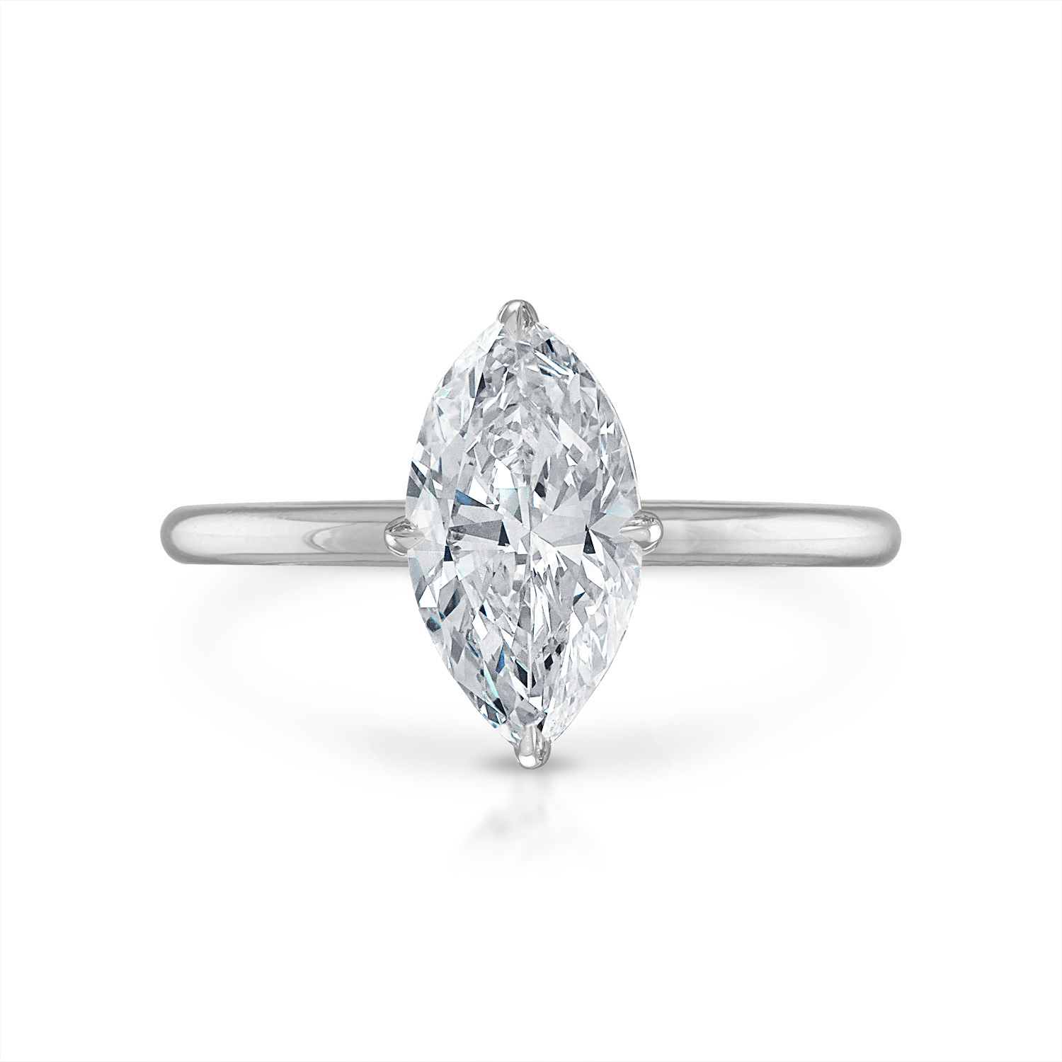 Solitaire Engagement Ring Platinum Marquise