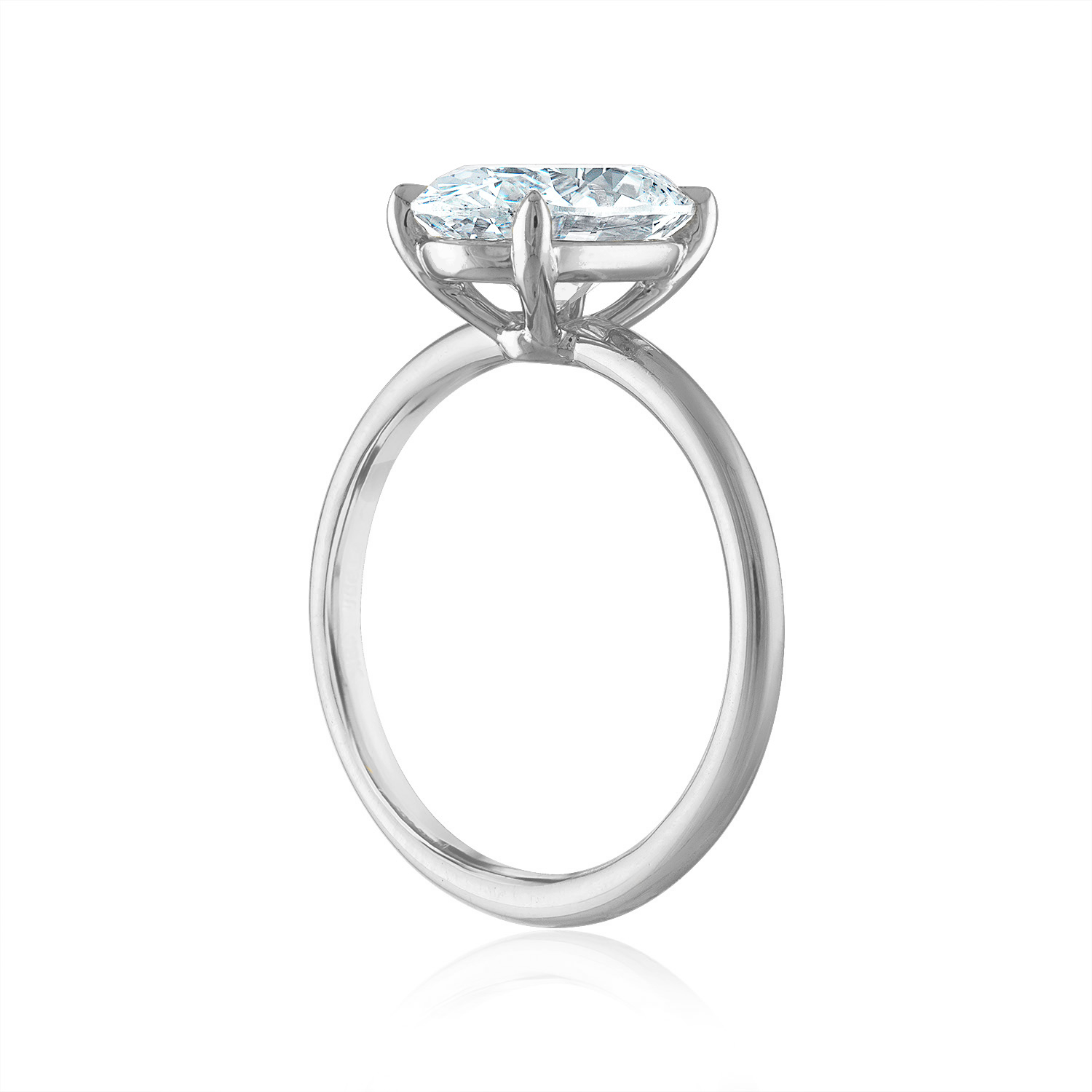 Cushion Solitaire Engagement Ring in Platinum