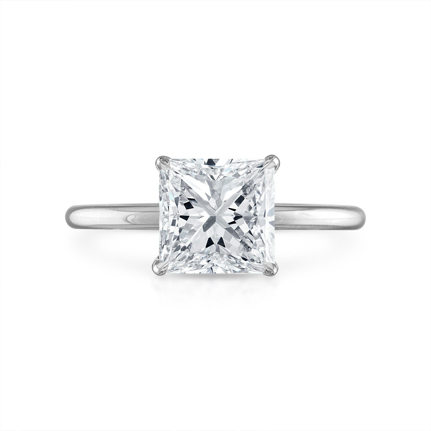 Solitaire Engagement Ring Platinum Princess