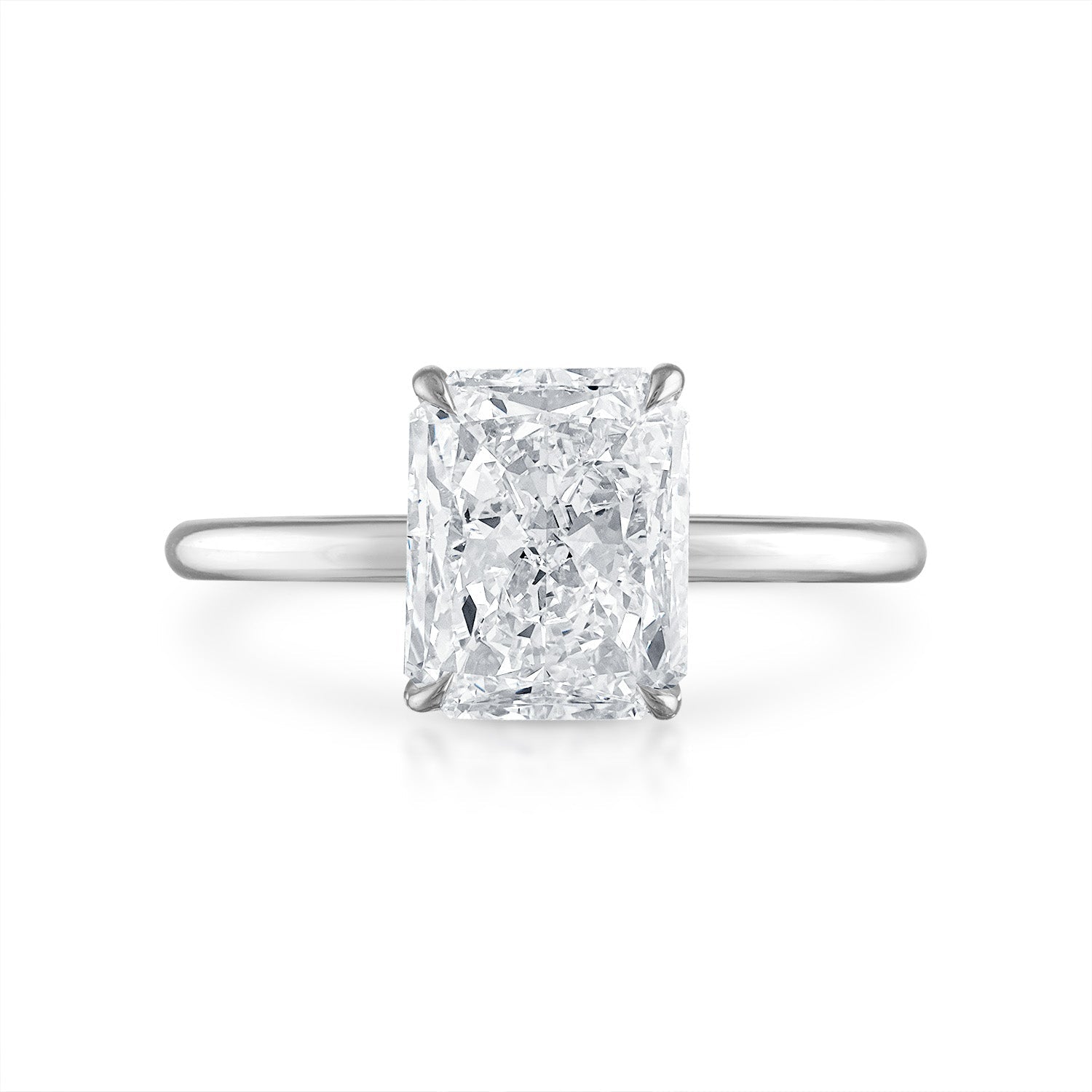 Solitaire Engagement Ring Platinum Radiant