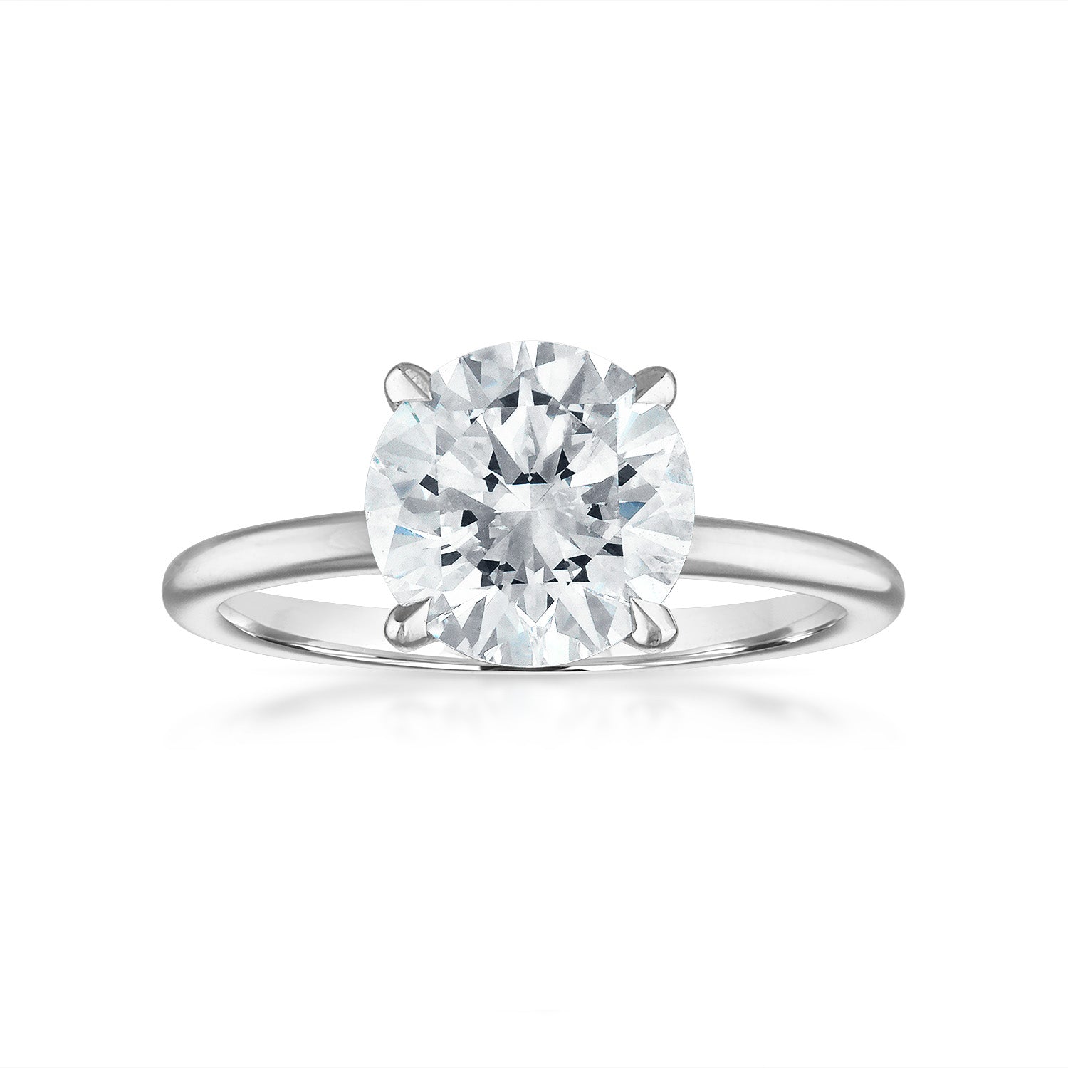 Solitaire Engagement Ring Platinum Round