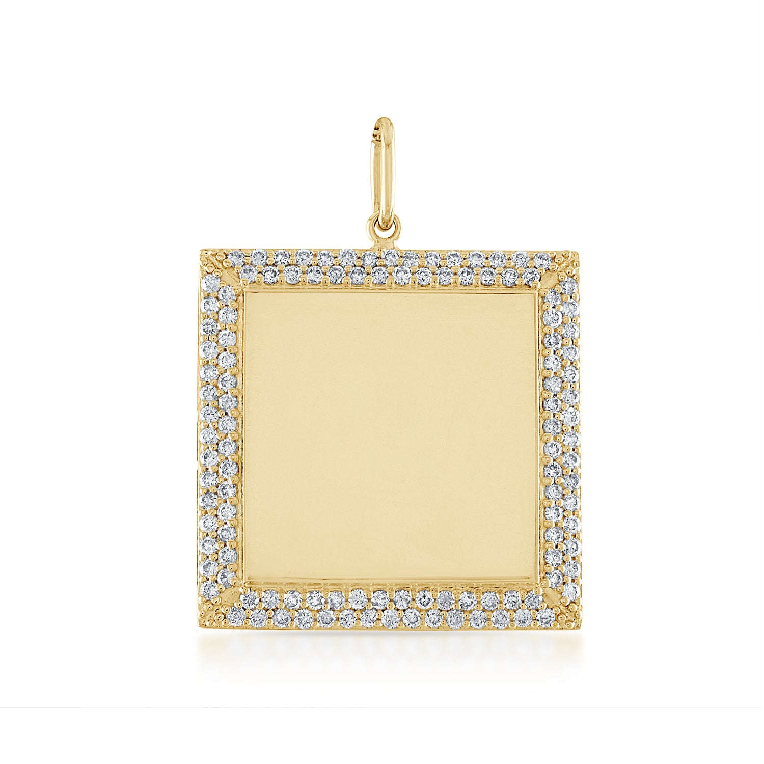 Square Diamond Edge Tag Charm