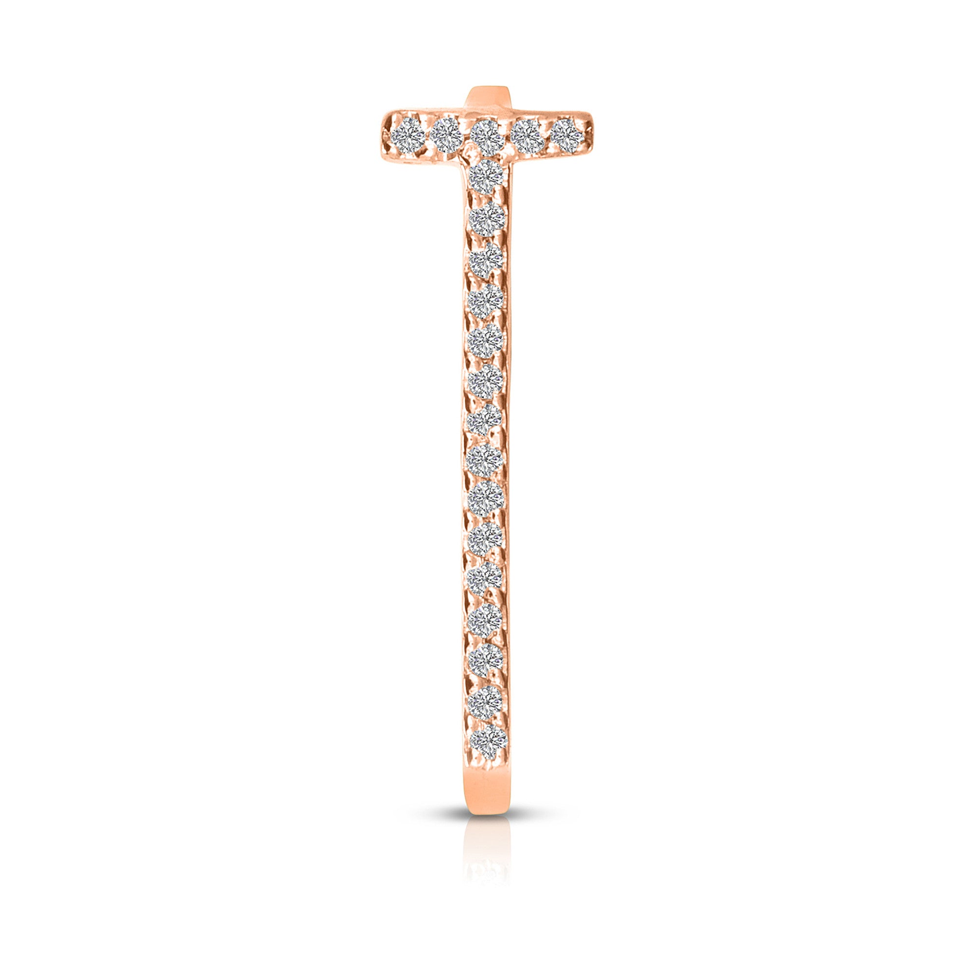 Pave Initial Statement Stack Ring