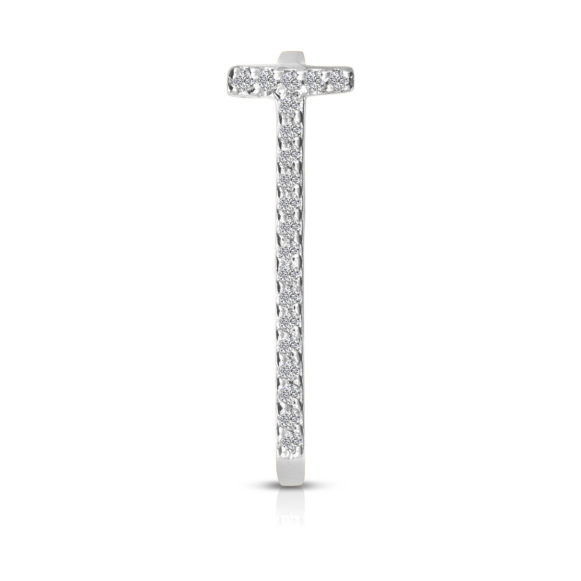 Pave Initial Statement Stack Ring