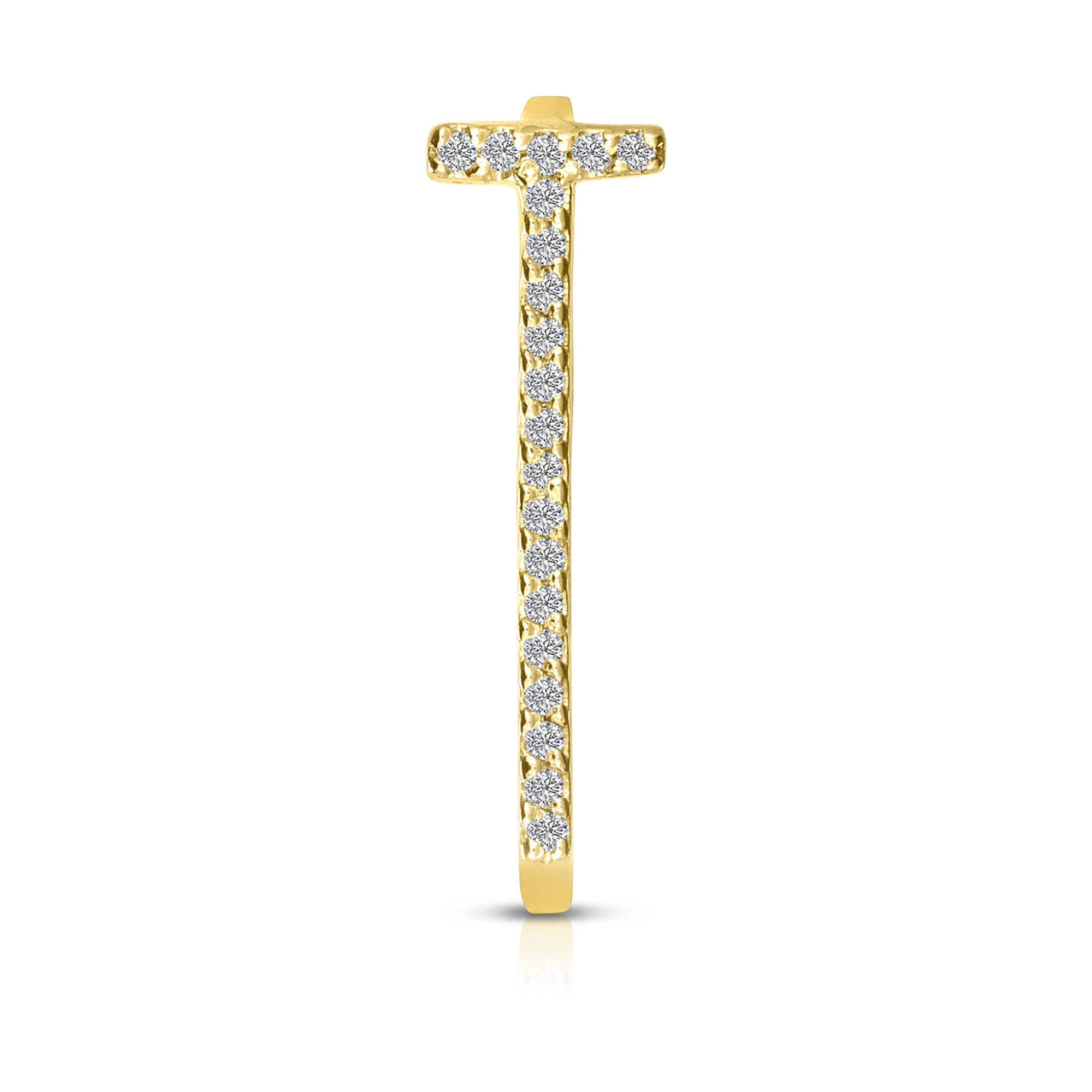 Pave Initial Statement Stack Ring