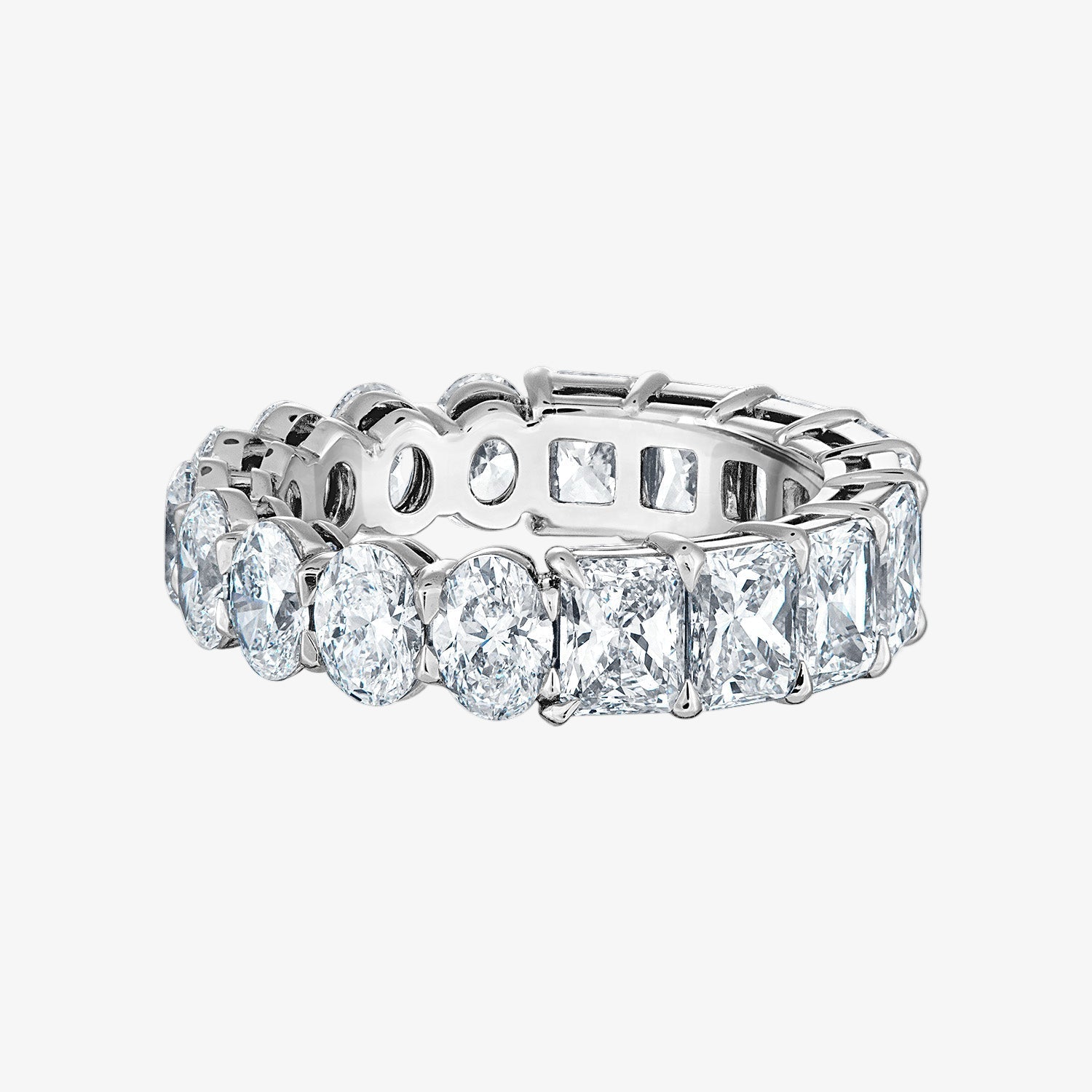The Oval & Radiant Undecided® Eternity Band Platinum Oval - Radiant