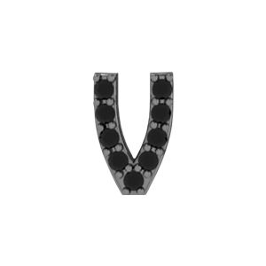 Slider Pave Letter V Charm