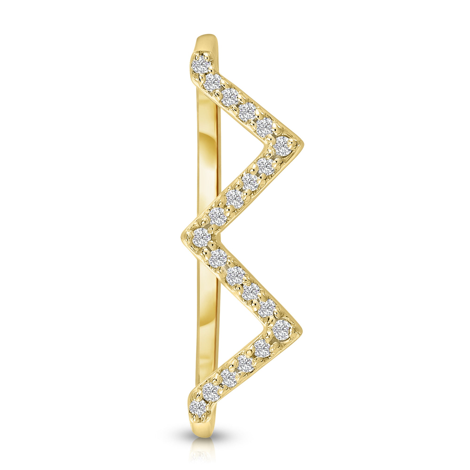Pave Initial Statement Stack Ring