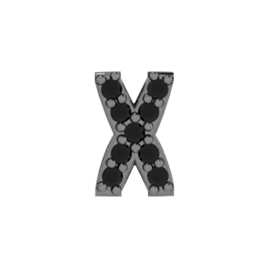 Slider Pave Letter X Charm