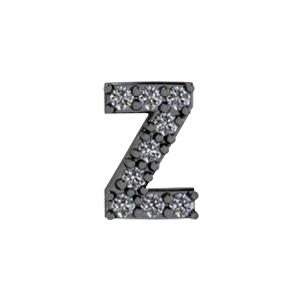 Slider Pave Letter Z Charm