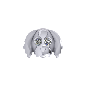 Slider Havanese Charm 18K White Gold