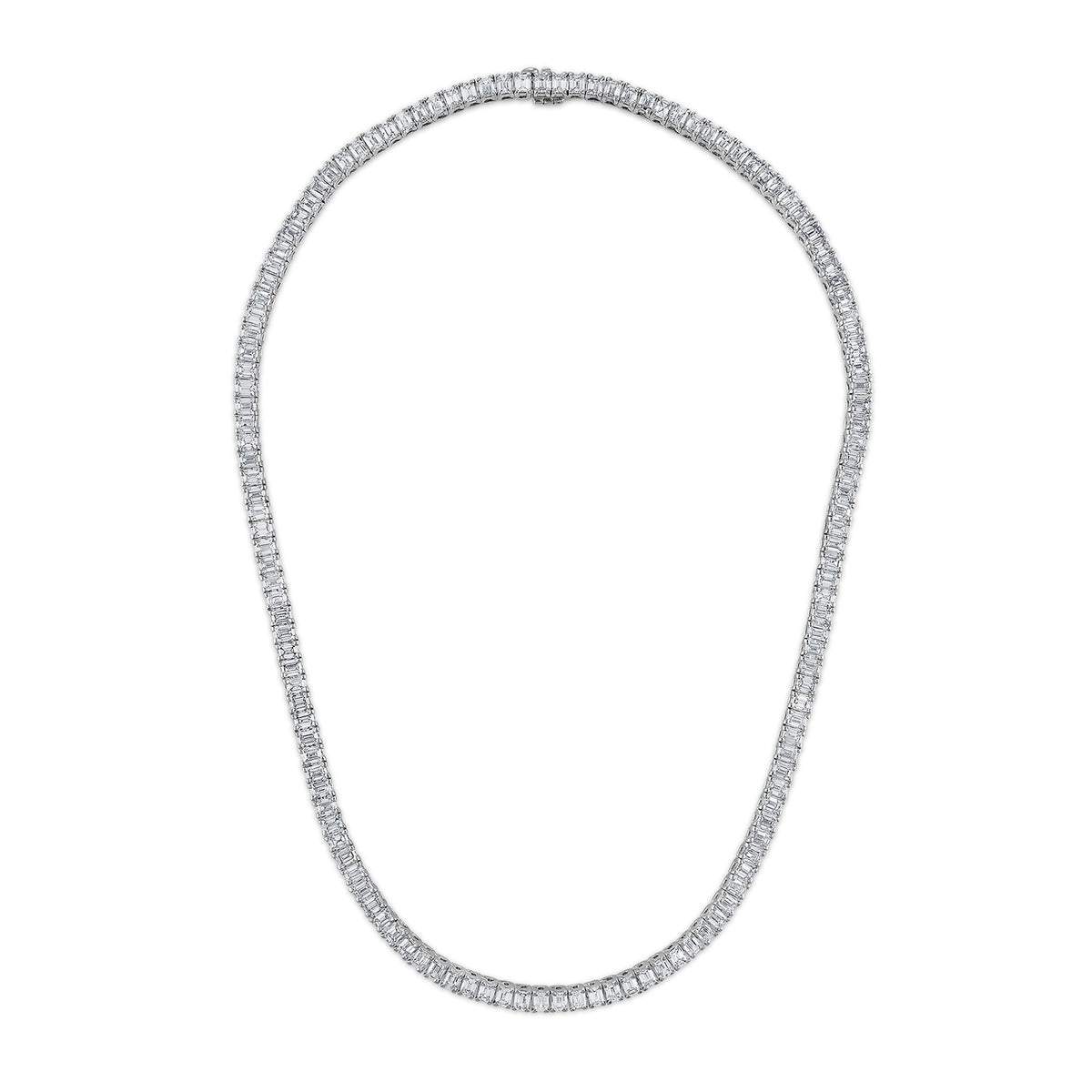 Emerald Cut Tennis Necklace Stephanie Gottlieb