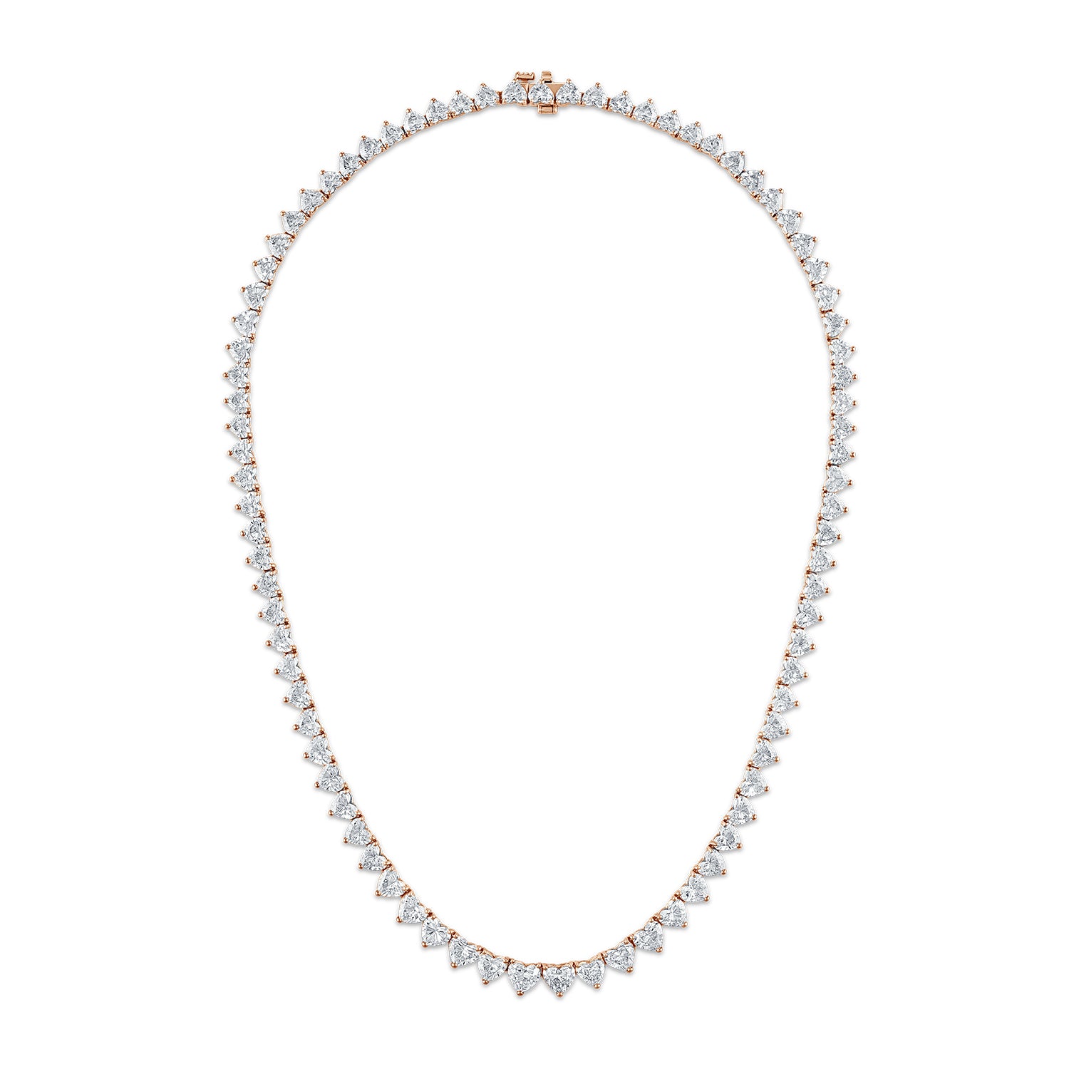Signature Heart Shape Diamond Tennis Necklace