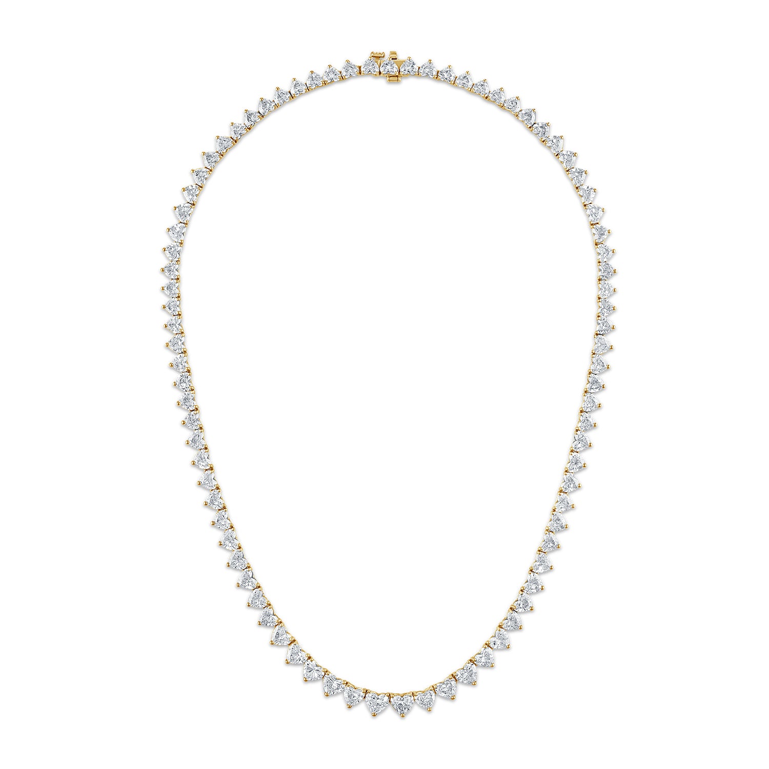 Signature Heart Shape Diamond Tennis Necklace