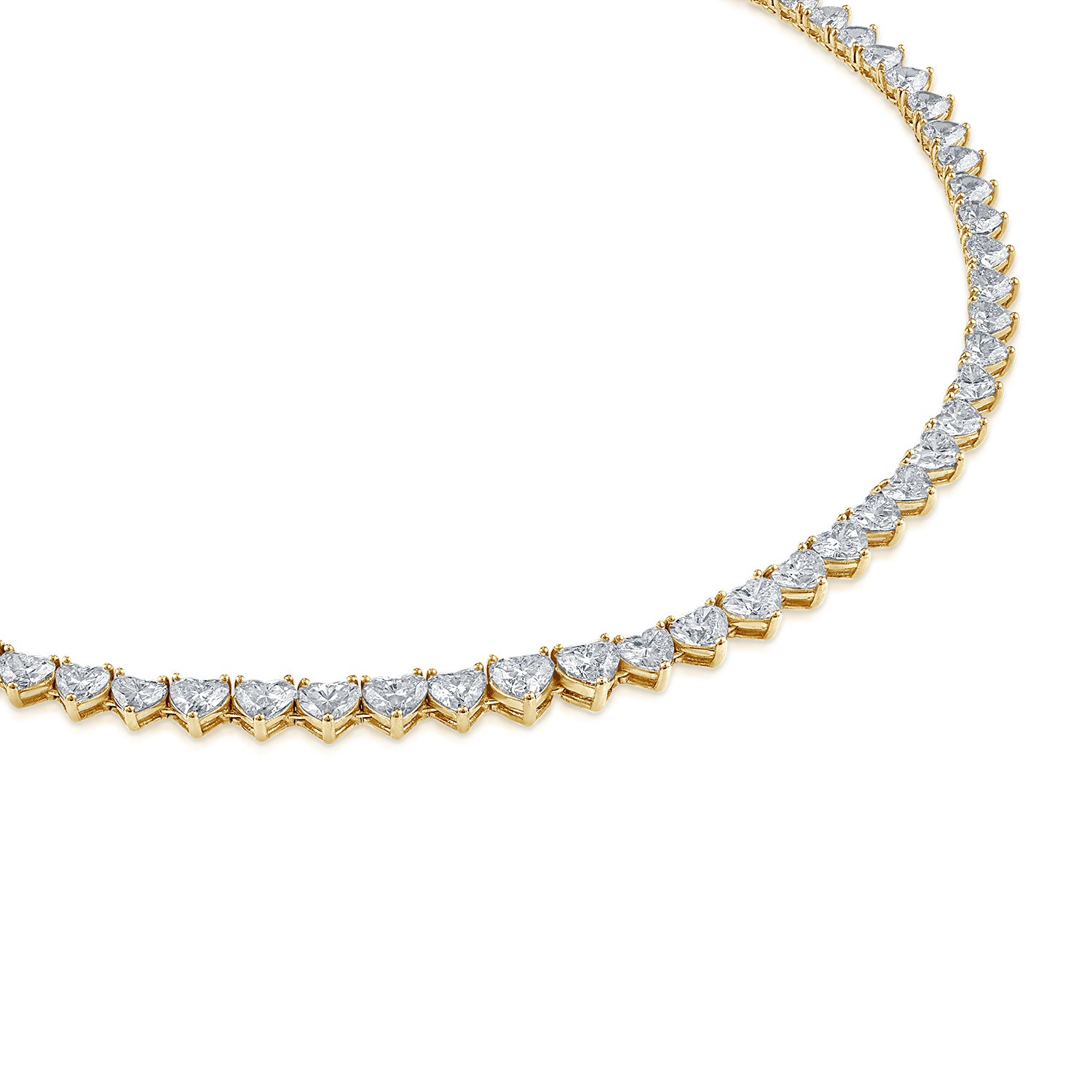 Signature Heart Shape Diamond Tennis Necklace