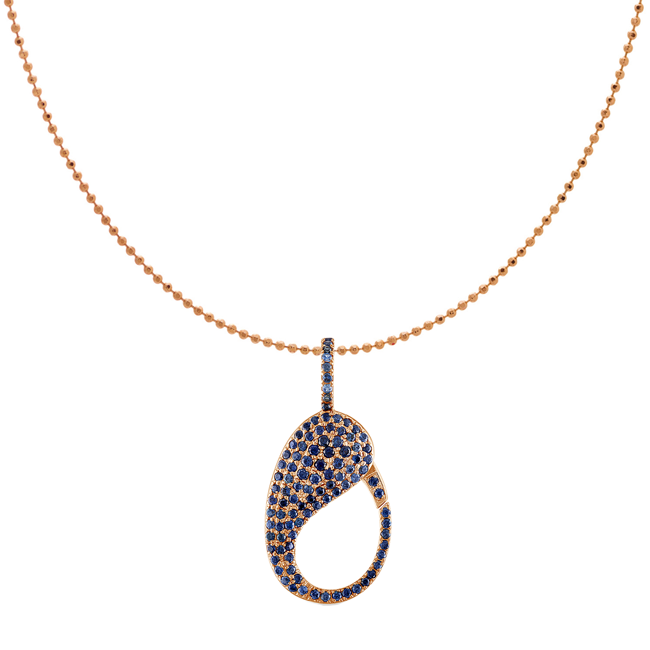 Blue Sapphire Pave Lock Charm