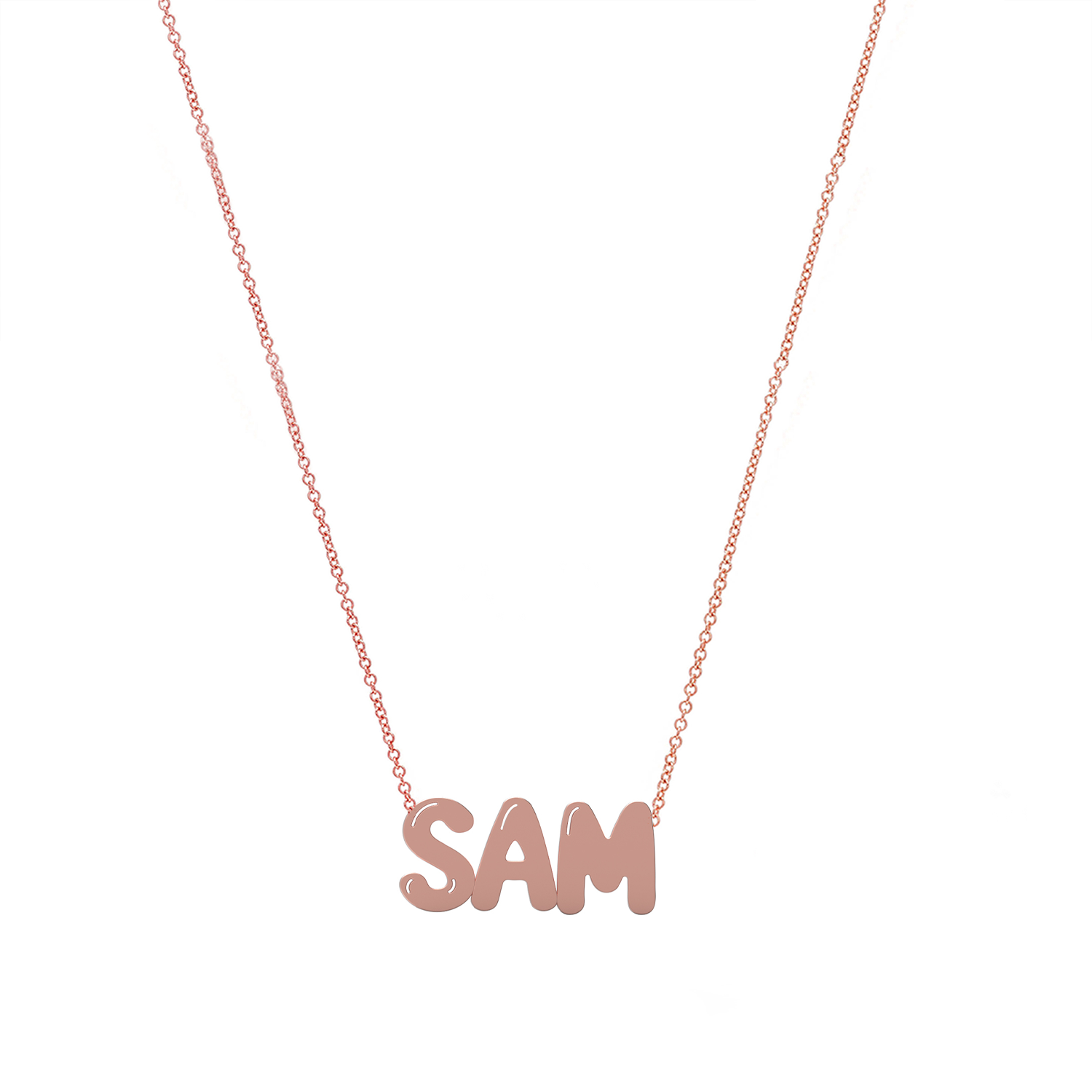 Small Bubble Name Necklace