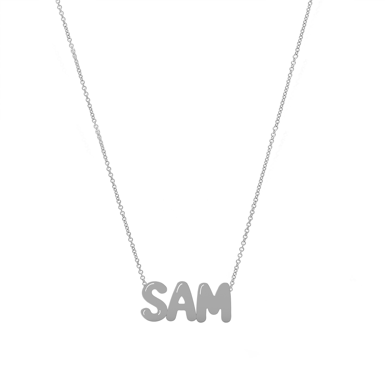 Small Bubble Name Necklace