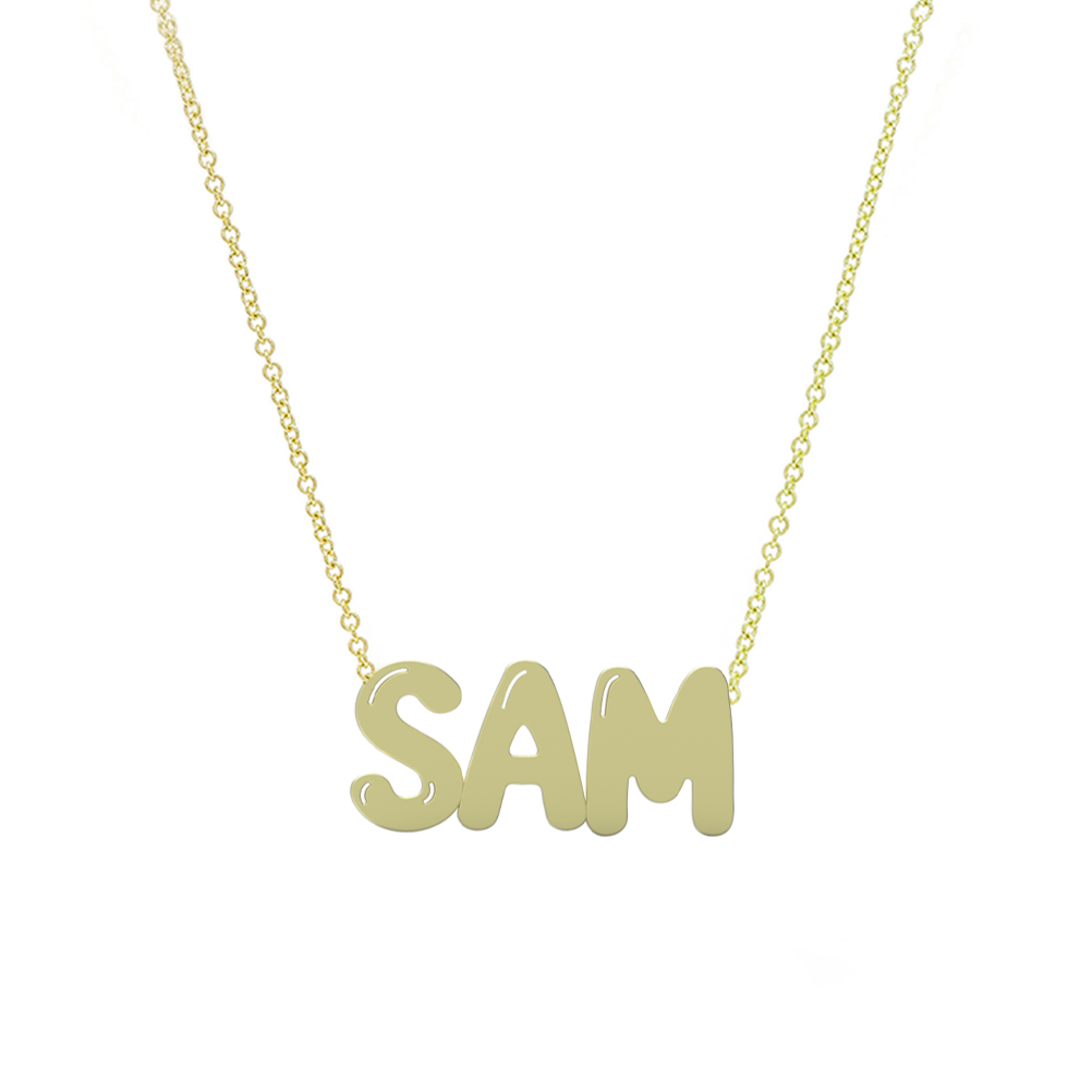 Small Bubble Name Necklace
